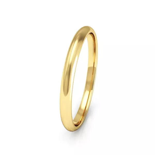 Aliança Individual De Ouro 18k Tradicional Com 2,0mm